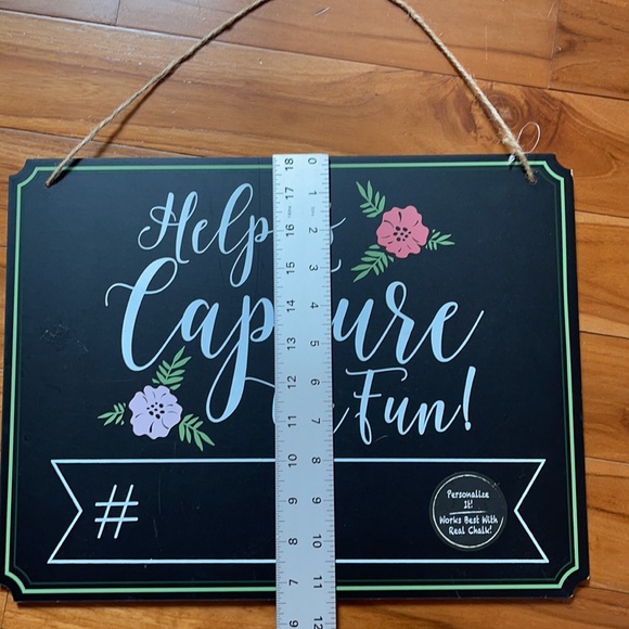 Chalkboard sign Photo prop hashtag board for birthday parties, wedding, gender - Picture 3 of 6